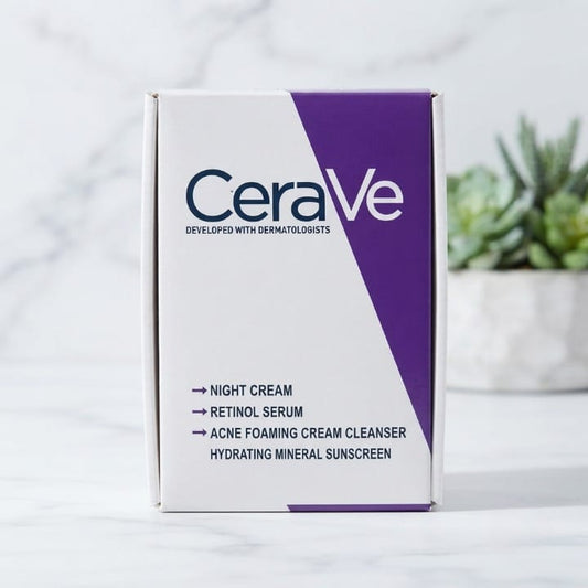 CeraVe 4 In 1 Skincare Kit | Cleanser, Retinol Serum & Sunscreen