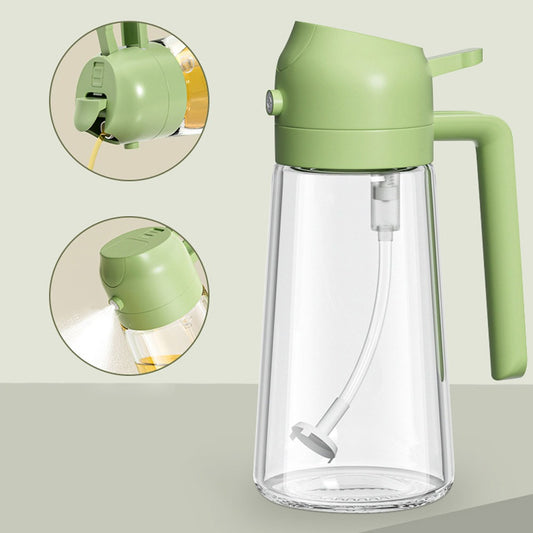 2-in-1 Oil Sprayer Bottle for Kitchen | Oil Dispenser Spray Bottle for Cooking, BBQ & Salad
