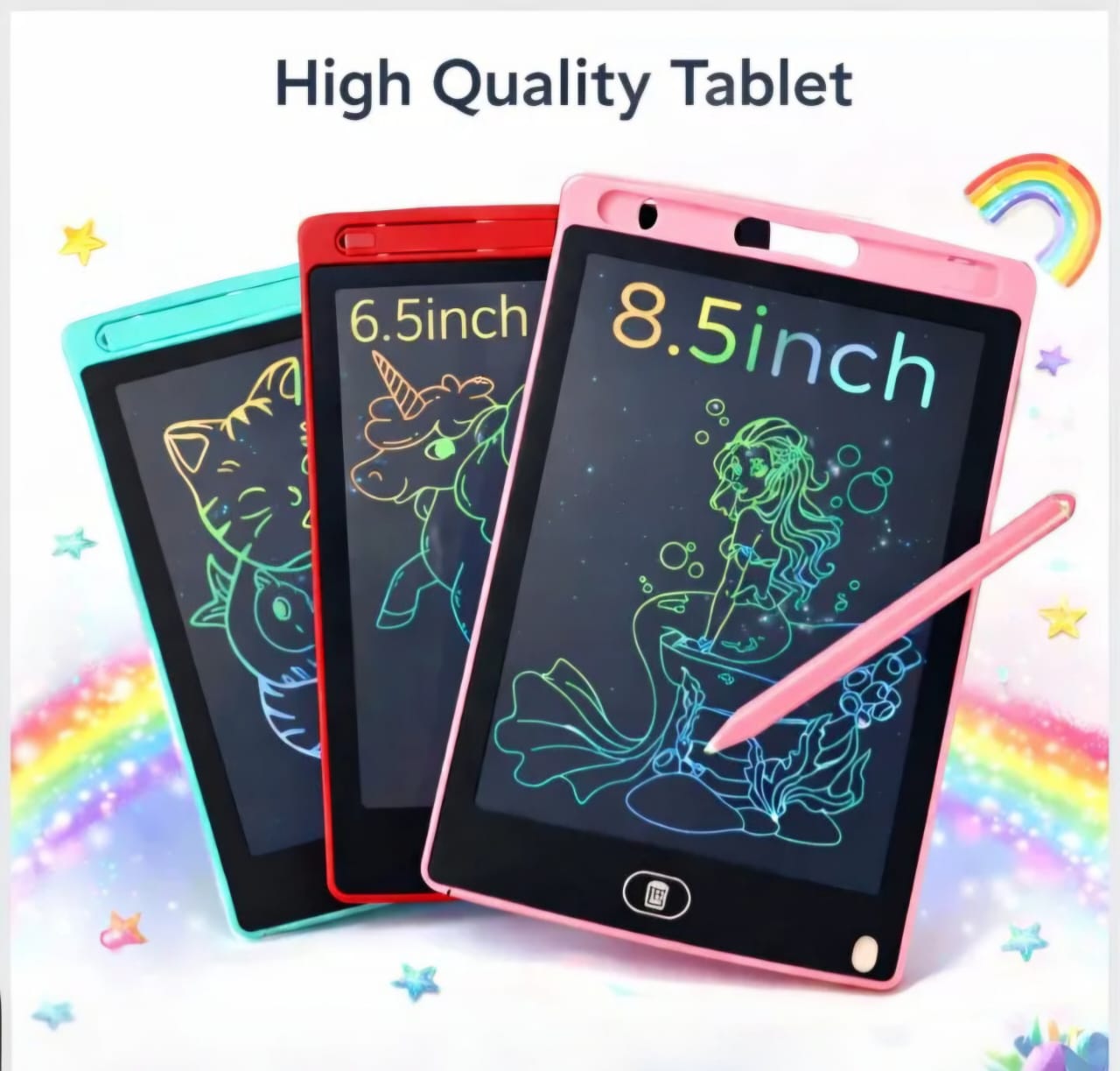 Writing LCD Drawing Tablet – 8.5" Multicolor Screen Digital Writing Pad for Kids & Adults