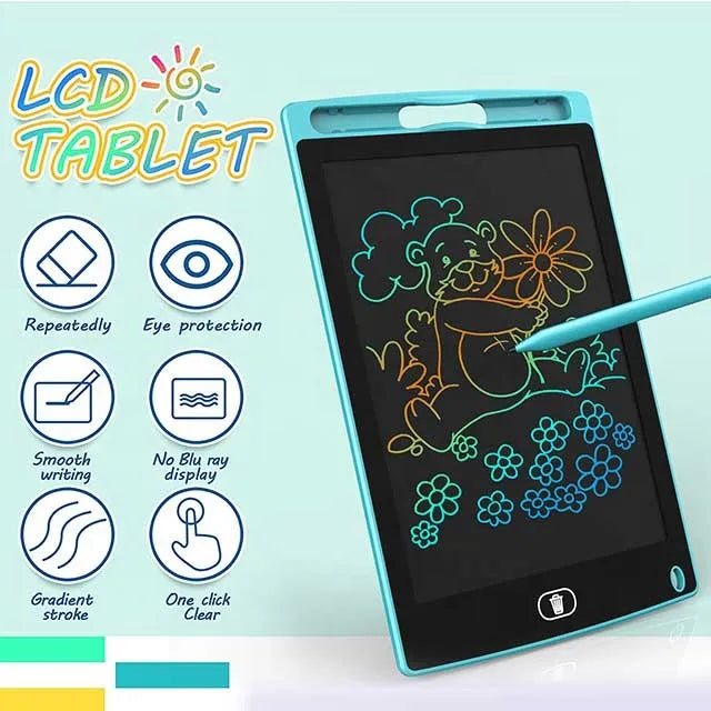 Writing LCD Drawing Tablet – 8.5" Multicolor Screen Digital Writing Pad for Kids & Adults